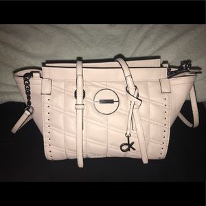 Authentic Blush Calvin Klein Pleated Purse